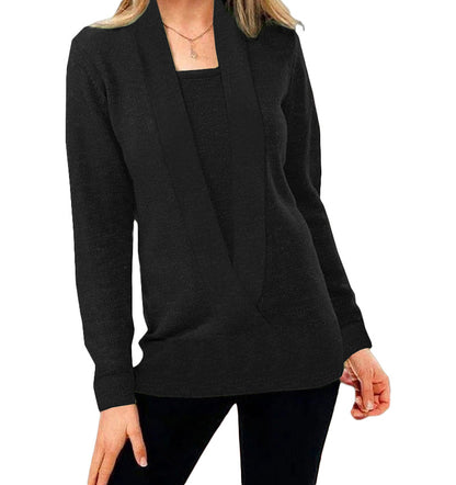 Gebreide Sweater met Diepe V-hals