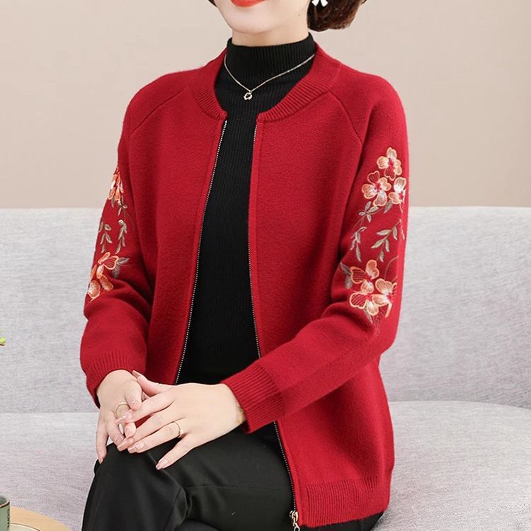 Exclusieve Geborduurde Wollen Cardigan