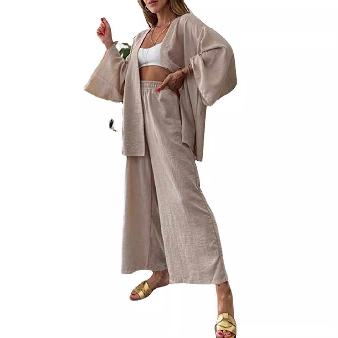 Emma Linnen Comfort Set — Vest & Broek