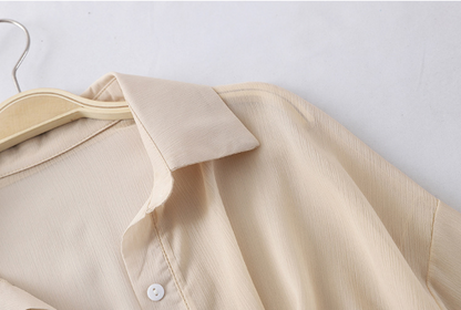 Elegante Cardigan Chiffon Blouse